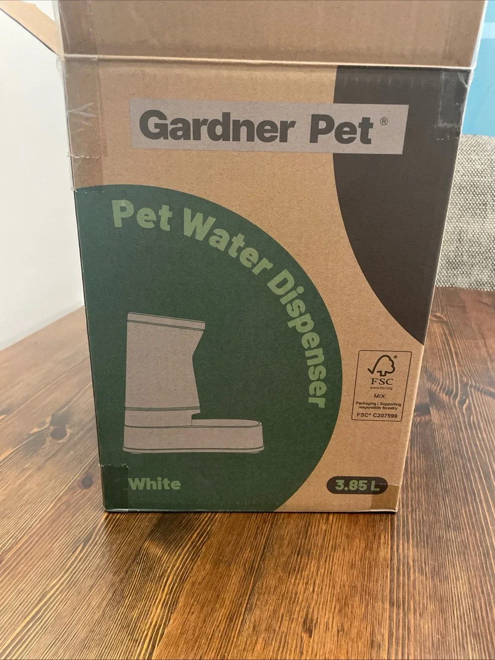Automatic Pet Water Dispenser - White/Cream 3.85L Open Box, Never Used